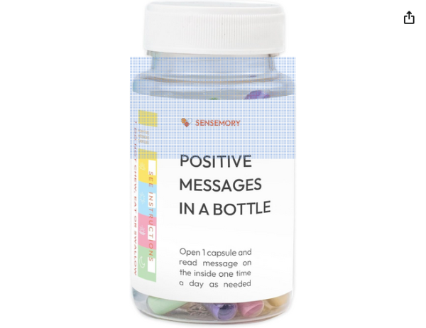 50 Positive Messages in a Bottle, Positive Affirmation,Anxiety Relief Items,Unique Health and Wellness Gifts, Stress Relief, Self Care Kit for Mediation, Self Care Gifts for Women (Positive)